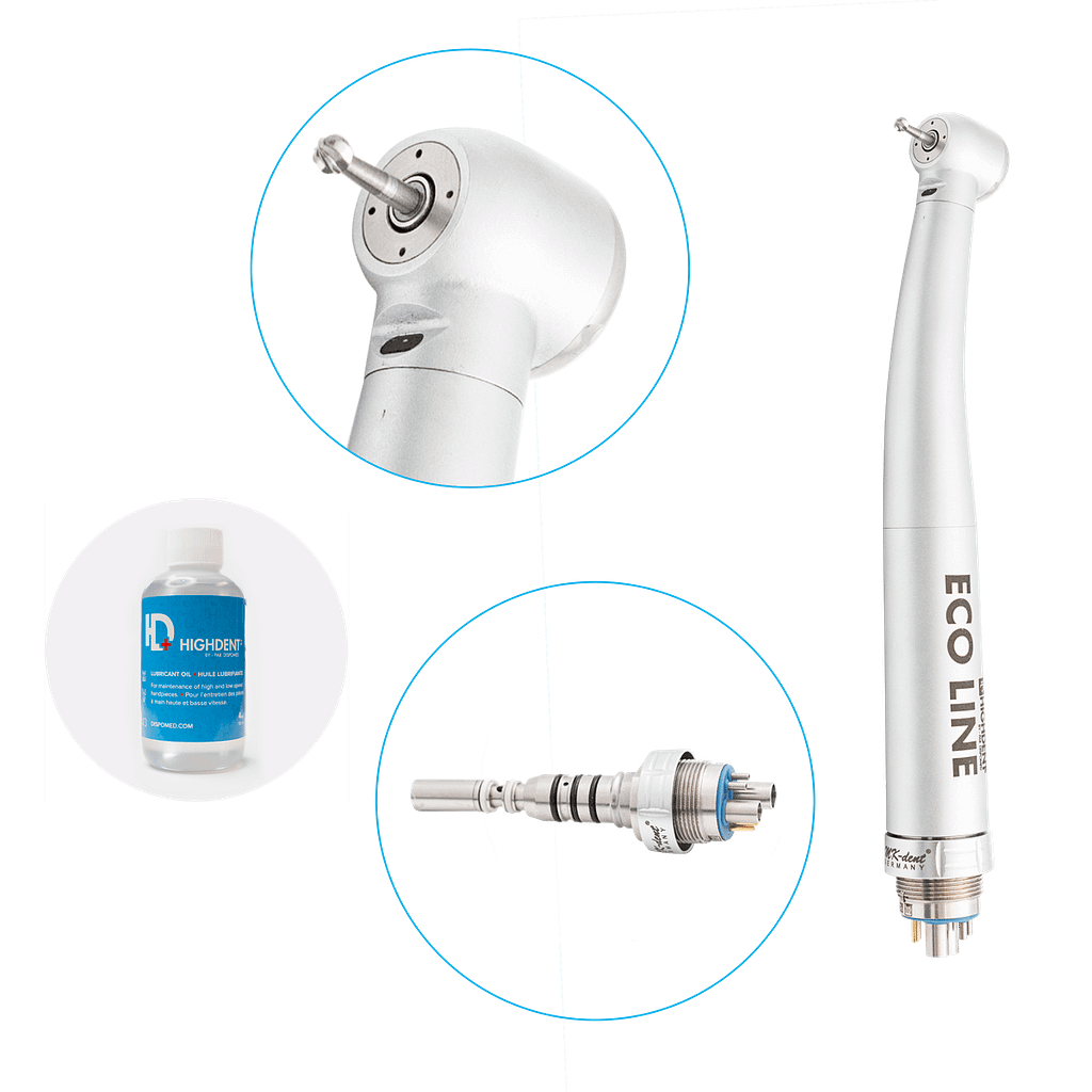 HIGHDENT Dental LED High Speed Turbine Handpiece