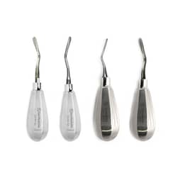 Luxating Elevator Kit Short Handle Inside Curved 4 Pieces