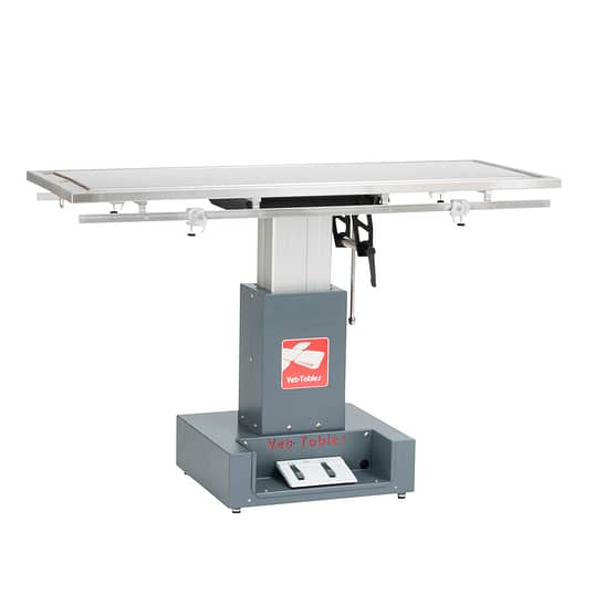 Table à colonne électrique Vet-Tables avec plateau de chirurgie