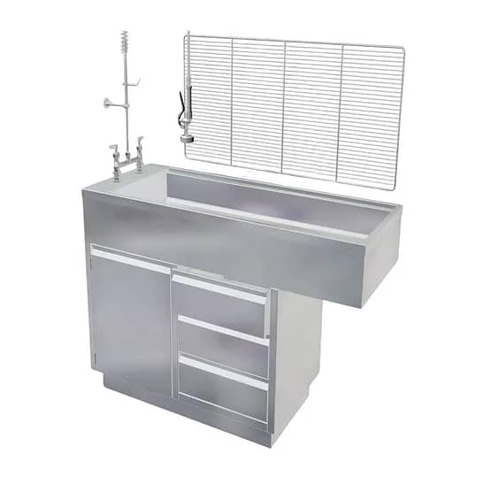 Stainless Steel Wet Table Cabinet with Knee Space