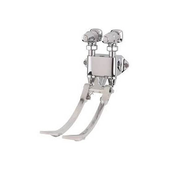 Wall Mounted Dual Extended Pedal Foot Operated Valve for use with Spout Bases