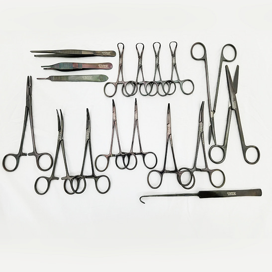 Kits d’instrument de stérilisation félins et canins, gris foncé