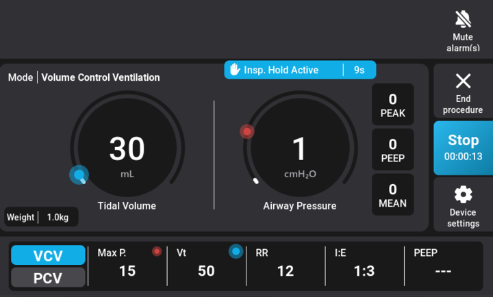 Inspiratory Hold Screen InsPurr