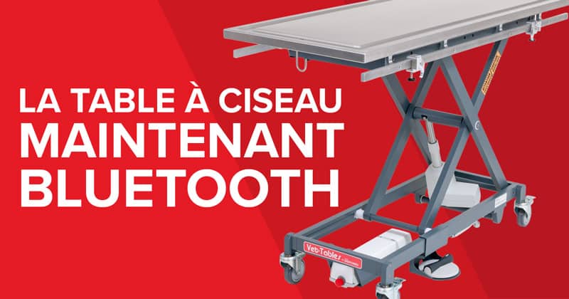 La table à ciseau maintenant Bluetooth