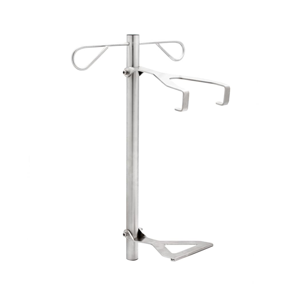 Portable I.V. pole for cage