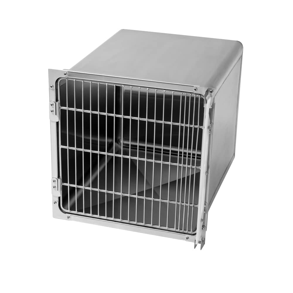 Tobyguard Single Door Stainless Steel Veterinary Cage - Wire Mesh Door