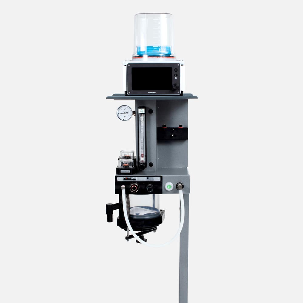 Moduflex insPurr Veterinary Anesthesia Ventilator on a Moduflex Coaxial Anesthesia Machine