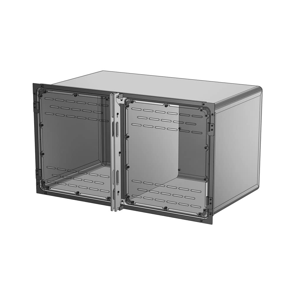 Cages vétérinaire en acier inoxydable Tobyguard - Portes doubles en polycarbonate