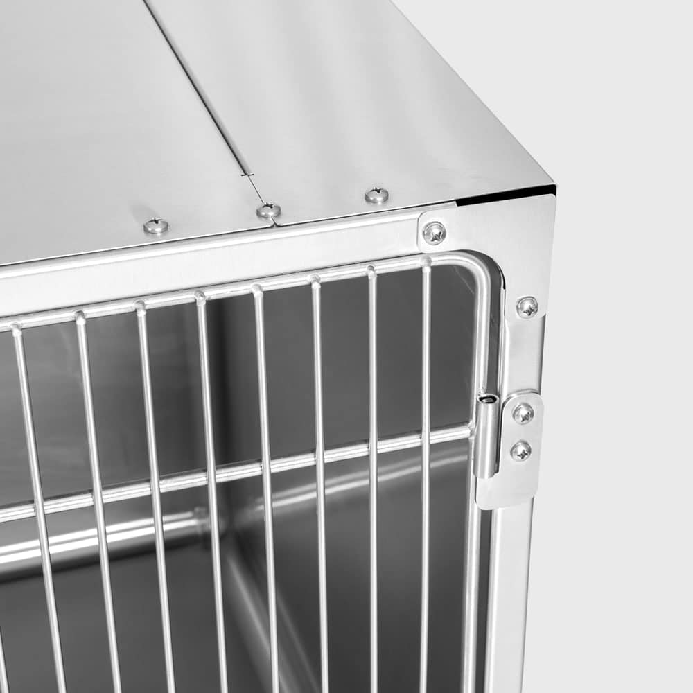 Cages vétérinaire en acier inoxydable Tobyguard - Porte double – Image 6