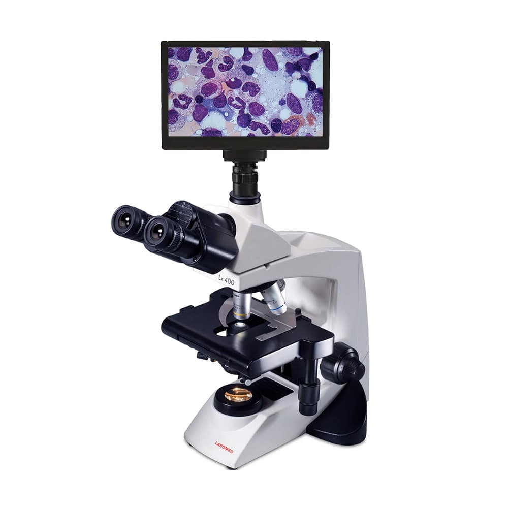 Lx400 Microscope with Trinocular Head and iVu digital Touchscreen Camera