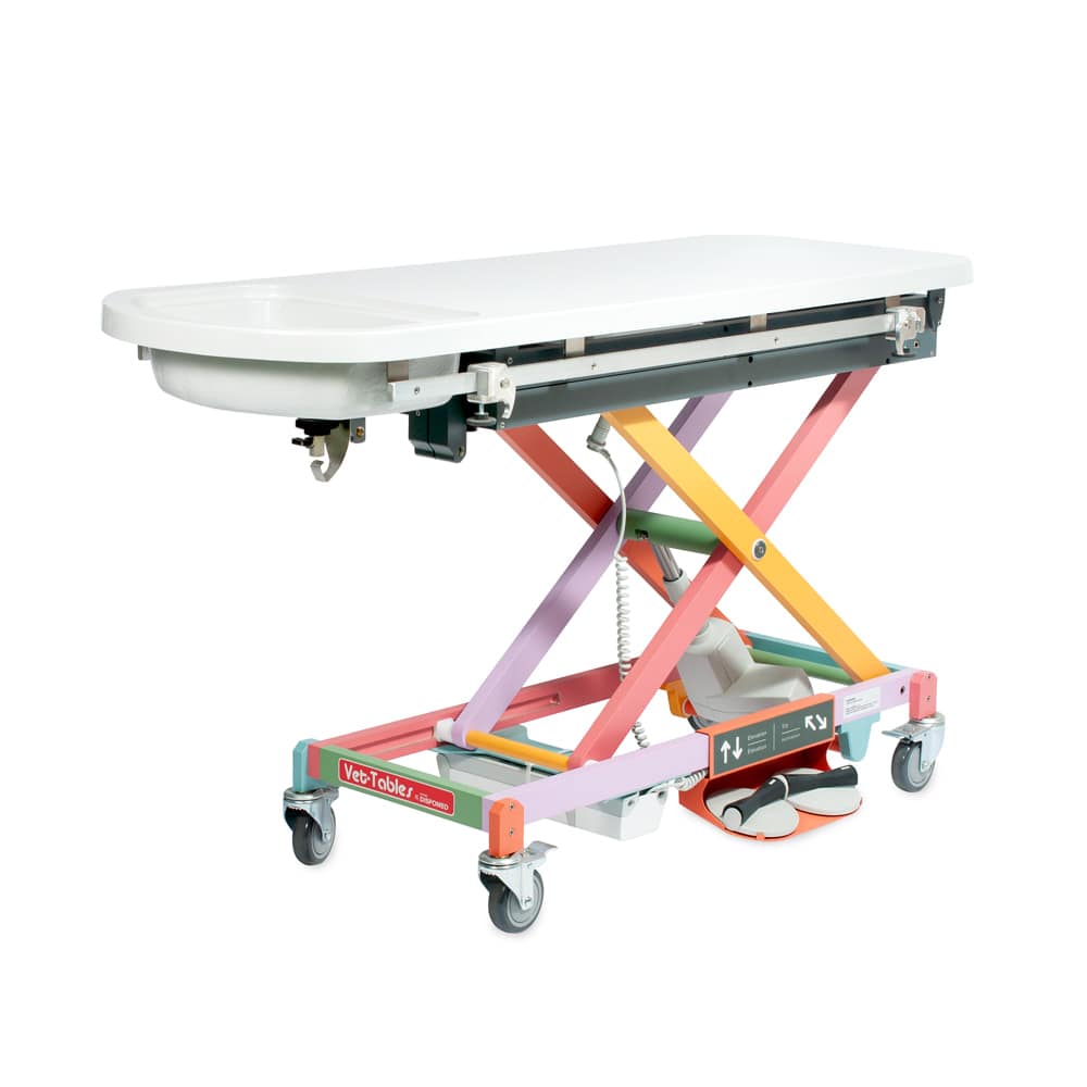 Scissor Table with Fiberglass top - Multicolor
