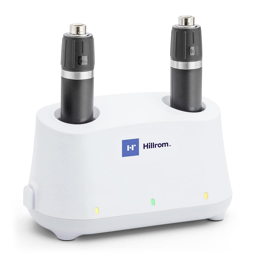 Welch Allyn Universal Charger and Desk with two Premium Lithium Ion Plus USB Rechargeable Power Handles