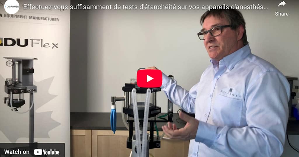 Test étanchéité machines anesthésie
