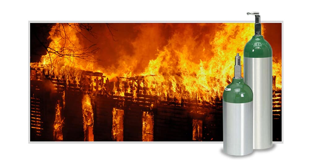 Oxygen Cylinder and Holder