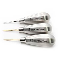 Periotome Set of 3 Micro Serrated Small Stubby Handle