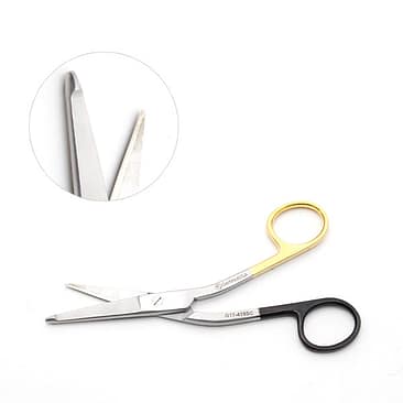 S.S Brand 5.5" Curved Bandage Scissors - Surgical Dental ENT Tool, Blunt/Blunt