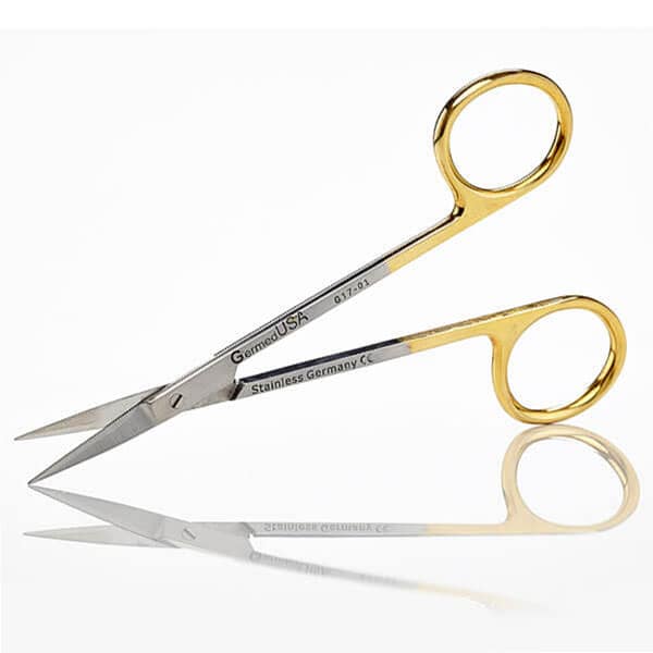 Ciseaux Iris 4 1/2", droit, Carbure de Tungstène