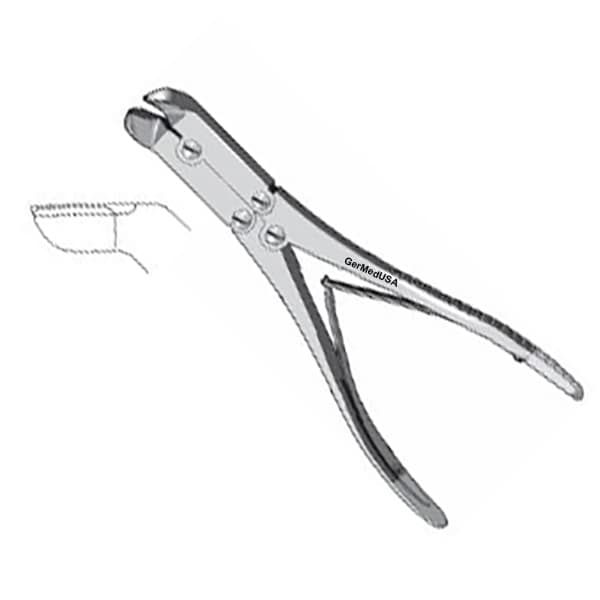 Wire Cutter Double Ended 9" Angled Tungsten Carbide Max 3/32 (2.4mm)