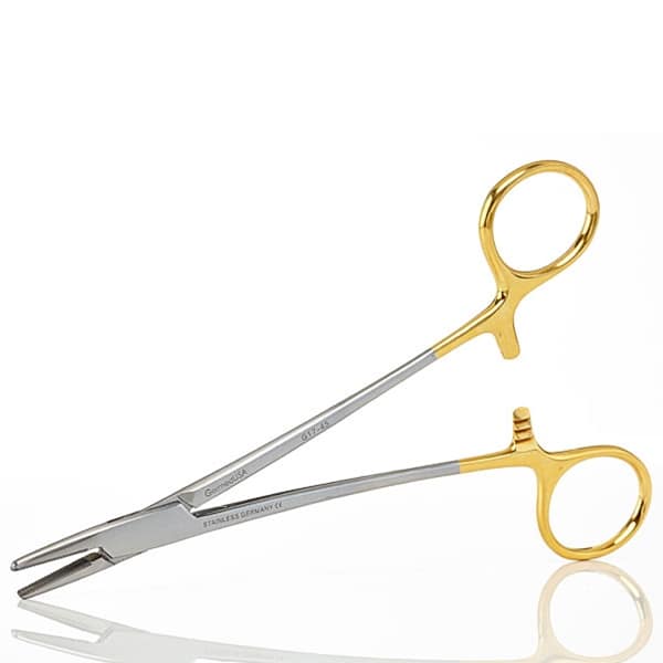 Mayo Hegar Needle Holder, Serrated, Tungsten Carbide