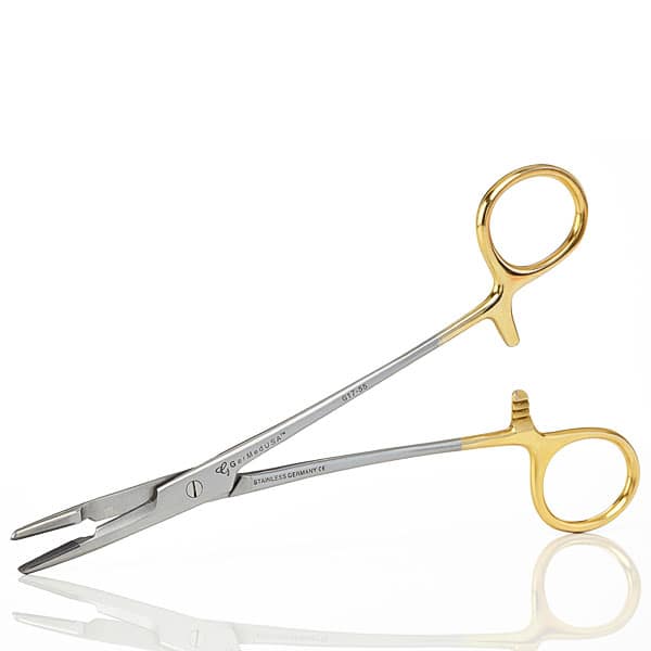 Olsen Hegar Needle Holder With Scissors, Tungsten Carbide
