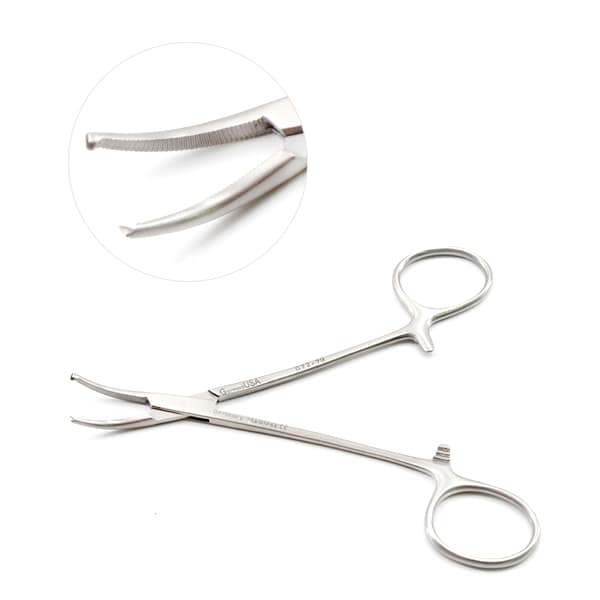 Hartmann Hemostatic Forceps 3 1/2" Curved