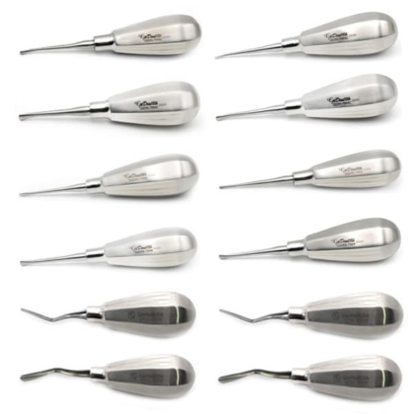 Kit de 12 élévateurs de luxation, manche court