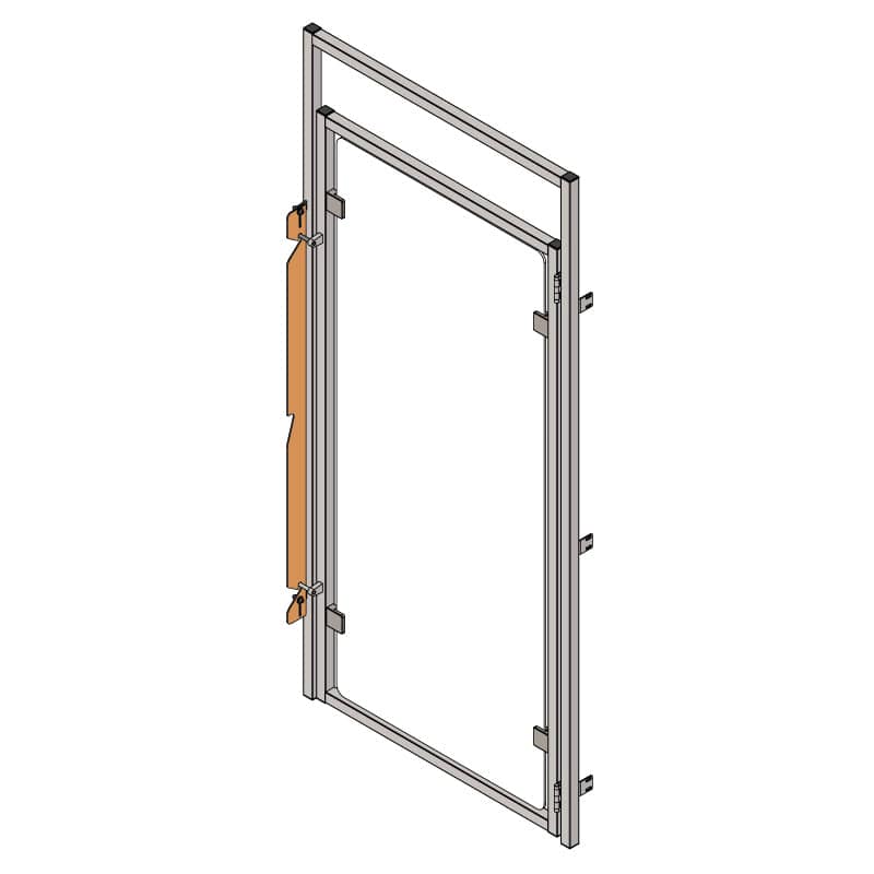 Glass Full Frame Kennel Door - Golden Honey