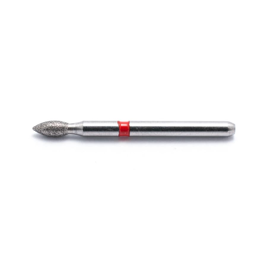 Flame Shape short Bur, diamond (fine grit), size 5, 19 mm