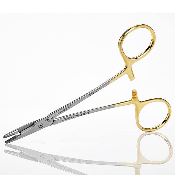 Olsen Hegar Needle Holder With Scissors, Tungsten Carbide Dispomed