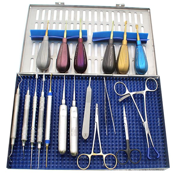 GV Dental Kit with Luxating Winged Color Coated Titanium and